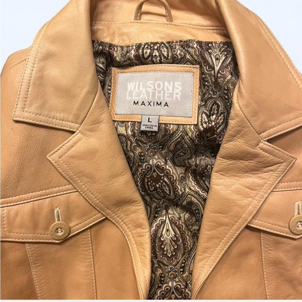 Wilsons Leather Women's Camel Leather Jacket
